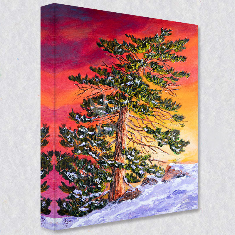 "Pining for Summer" comes as a gallery wrapped canvas print with a rich 1.5 inch thick wood frame. We use a moisture resistant poly-cotton canvas that will not sag and high quality inks that will last over 100 years.