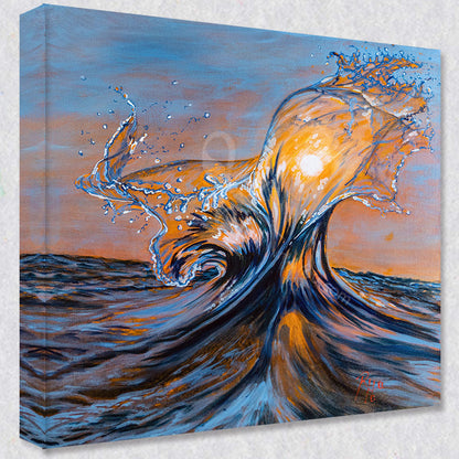 "Tail Fin" comes as a gallery wrapped canvas print with a rich 1.5 inch thick wood frame. We use a moisture resistant poly-cotton canvas that will not sag and high quality inks that will last over 100 years.