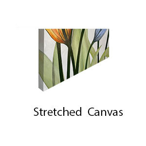 We recommend the gallery wrap or stretched canvas framing option.  It comes ready to hang on your wall.