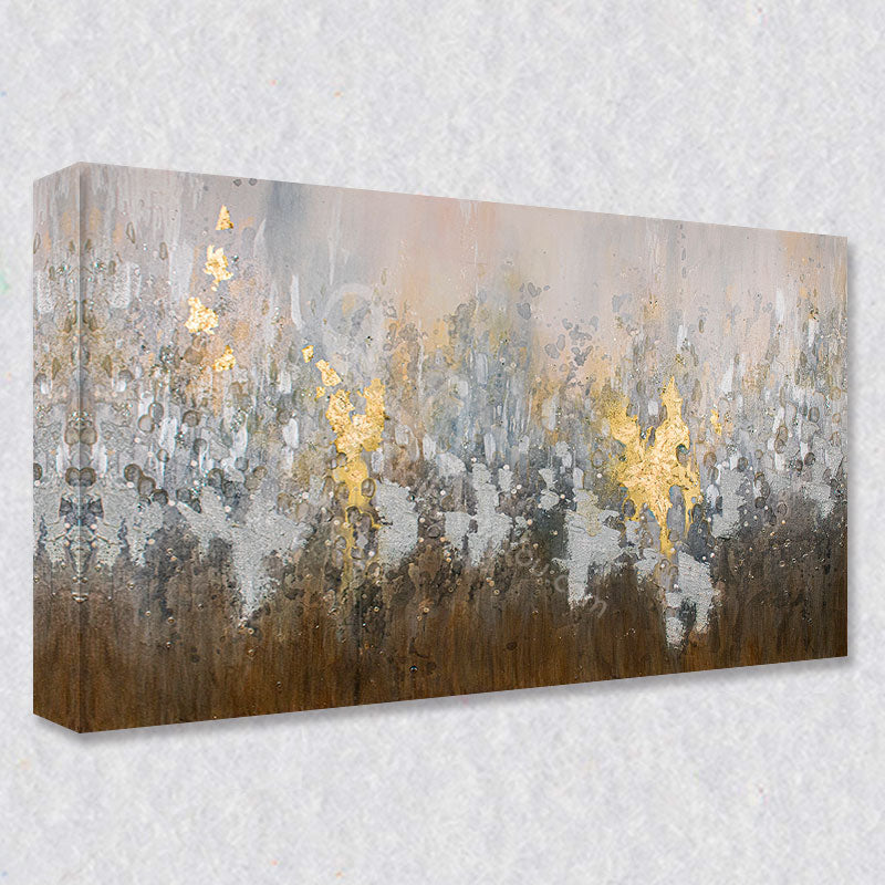 "Heart of Gold" comes as a gallery wrapped canvas print with a rich 1.5 inch thick wood frame. We use a moisture resistant poly-cotton canvas that will not sag and high quality inks that will last over 100 years.