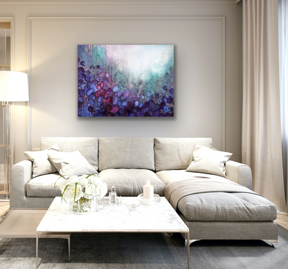 If you have a neutral room you can bring a blast of life and colour to the room with this abstract painting.