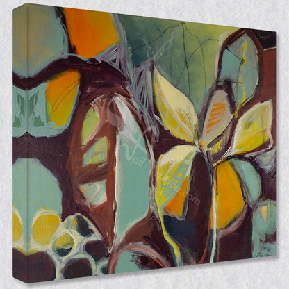 "Enamoured" comes as a gallery wrapped canvas print with a rich 1.5 inch thick wood frame. We use a moisture resistant poly-cotton canvas that will not sag and high quality inks that will last over 100 years.