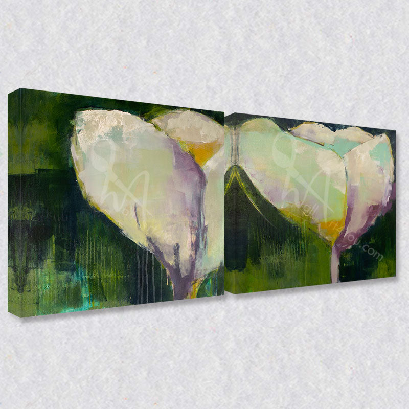 "Heart's Desire Set" comes as a gallery wrapped canvas print with a rich 1.5 inch thick wood frame. We use a moisture resistant poly-cotton canvas that will not sag and high quality inks that will last over 100 years.