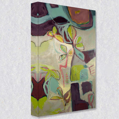 "Unraveled Vines" comes as a gallery wrapped canvas print with a rich 1.5 inch thick wood frame. We use a moisture resistant poly-cotton canvas that will not sag and high quality inks that will last over 100 years.