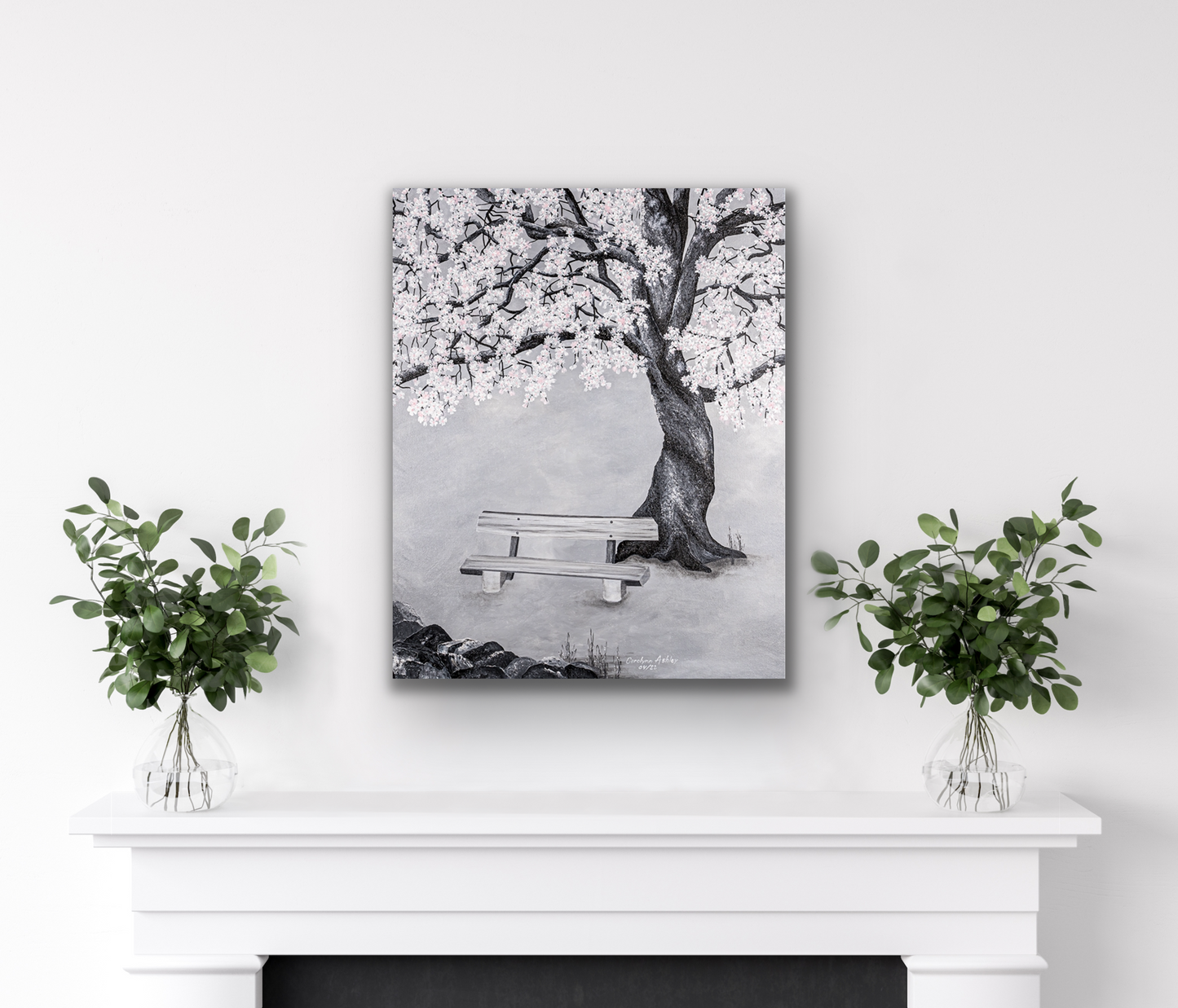 "Enchanting" art work comes in three different canvas print sizes to fit your wall perfectly.