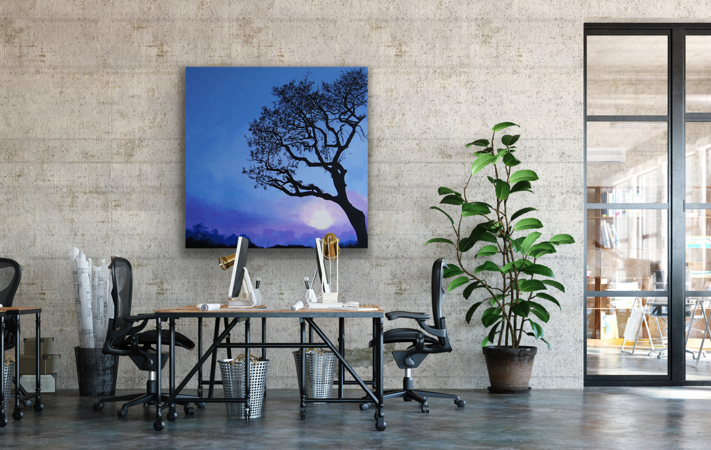 "Majestic" art work comes four different canvas print sizes to fit your wall perfectly.