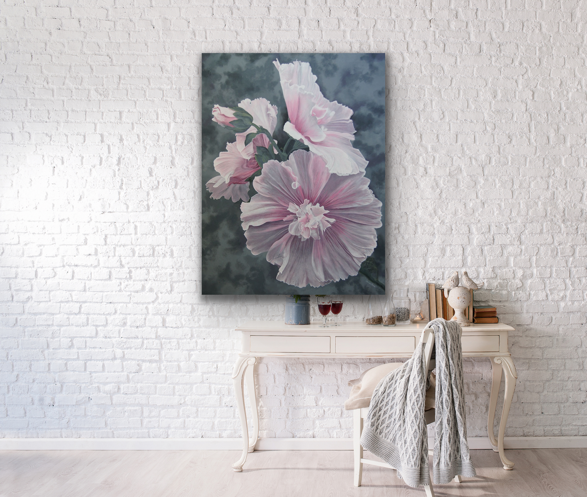 "Pure-fection" art work comes in five different canvas print sizes to fit your wall perfectly.