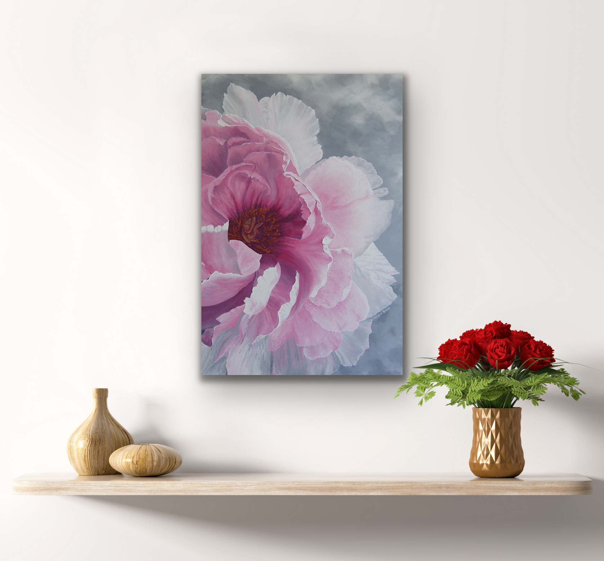 "Serenity" art work comes in five different canvas print sizes.